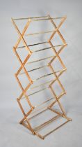 A Vintage Wooden Clothes Airer, 61cms Wide