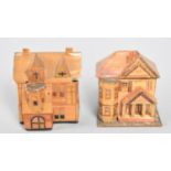 Two Straw Work Miniatures, Houses