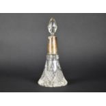 A Silver Mounted Glass Perfume Bottle, 17cm high