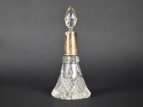 A Silver Mounted Glass Perfume Bottle, 17cm high