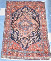 A Late Victorian Hand Made Bidjar Rug, c.1890, 203x142cms