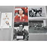 Collection of Various Signed Photographs and Programmes Relating to Rugby Union Players to Include
