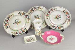 A Collection of Ceramics to Comprise Copeland Late Spode Polychrome Decorated Plates, Coalport