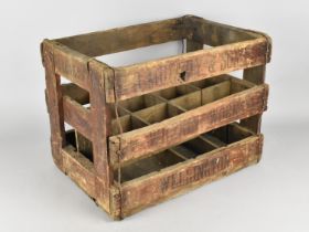 A Vintage Wooden Twelve Store Bottle Crate with Black Stenciling 'Murphy & Sons, Wrekin Works,