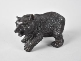 A Patinated Bronze Study of a Brown Bear, 21cms Long