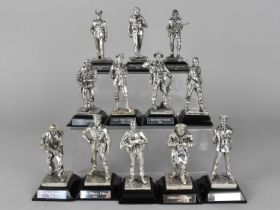 A Collection of Twelve Royal Hampshire Pewter Military Figures