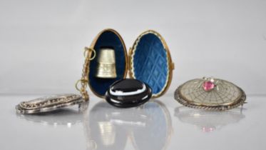 A Collection of 19th Century and Later Brooches to include Jet Mounted Banded Agate Oval Example,