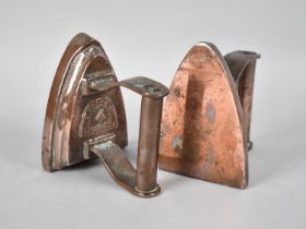 A Pair of Late Victorian/Edwardian Copper Flat Irons by Pugh and Co