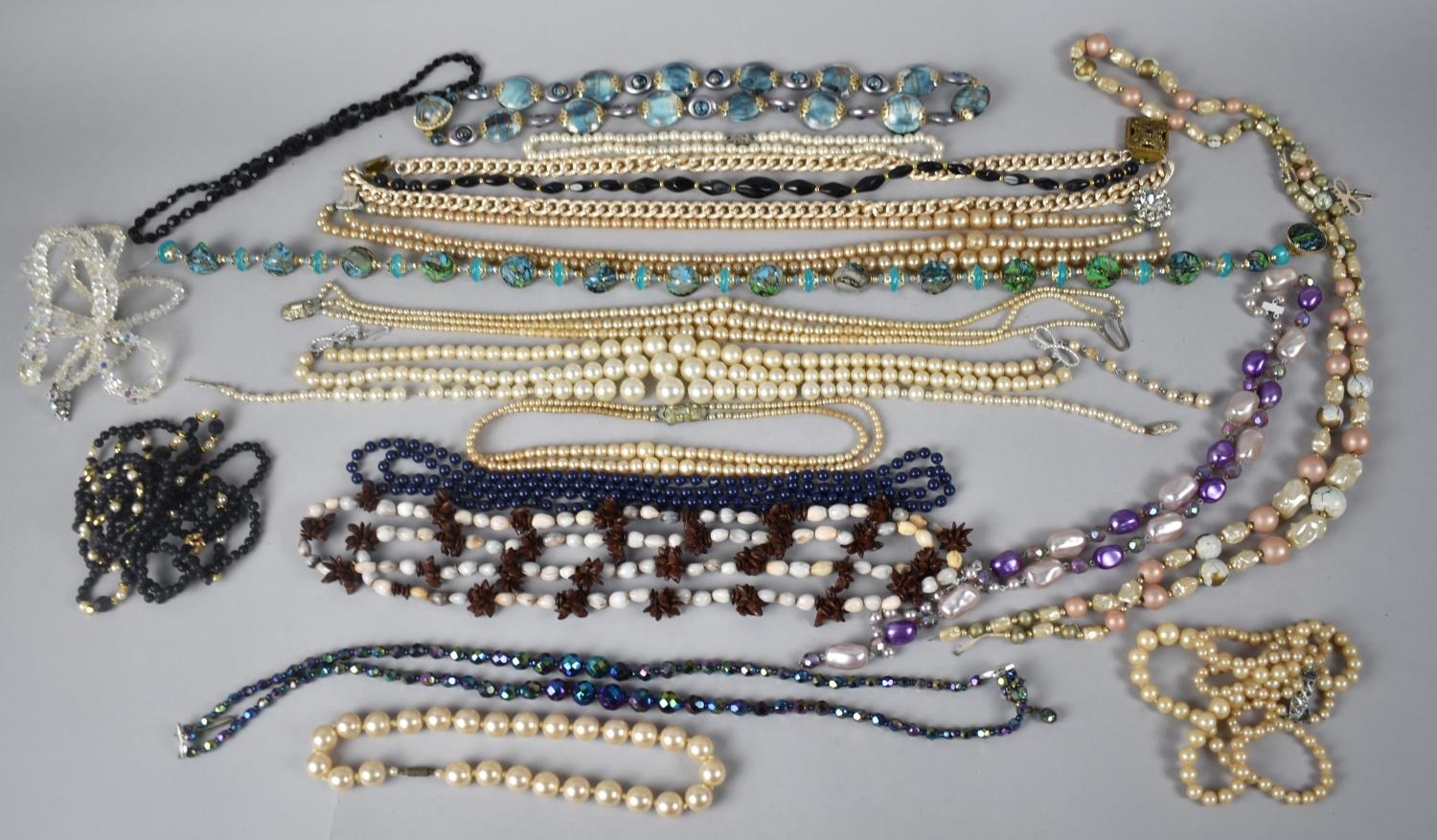 A Collection of Various Costume Jewellery, Mainly Faux Pearls Etc