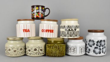 A Collection of Hornsea and Other Storage Jars, Tallest 16cm high