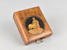 An Italian Inlaid Pocket Watch Case, Sorrento c.1920, Inscribed 'Ricordo Di Roma' and Containing a
