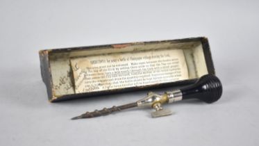 A Vintage Champagne Tap in Original Cardboard Box with Instructions to Inner Lid