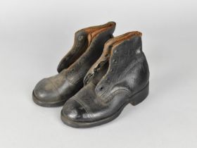 A Pair of Late 19th/Early 20th Century Children's Leather Boots, 17cms Long