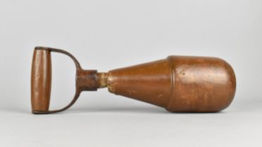 A Vintage Treen Tapering Cylindrical Item with Spade Handle, Perhaps Home Guard Model of an Anti