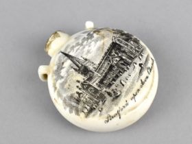 A Victorian Souvenir for Stratford Upon Avon in the Form of a Two Handle Scent or Spirit Moon Flask,