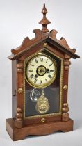 An Edwardian American Mantel Clock, Replacement Finial, 45cm High