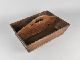 A Mid 19th Century Mahogany Two Division Cutlery Tray, 37cm Long
