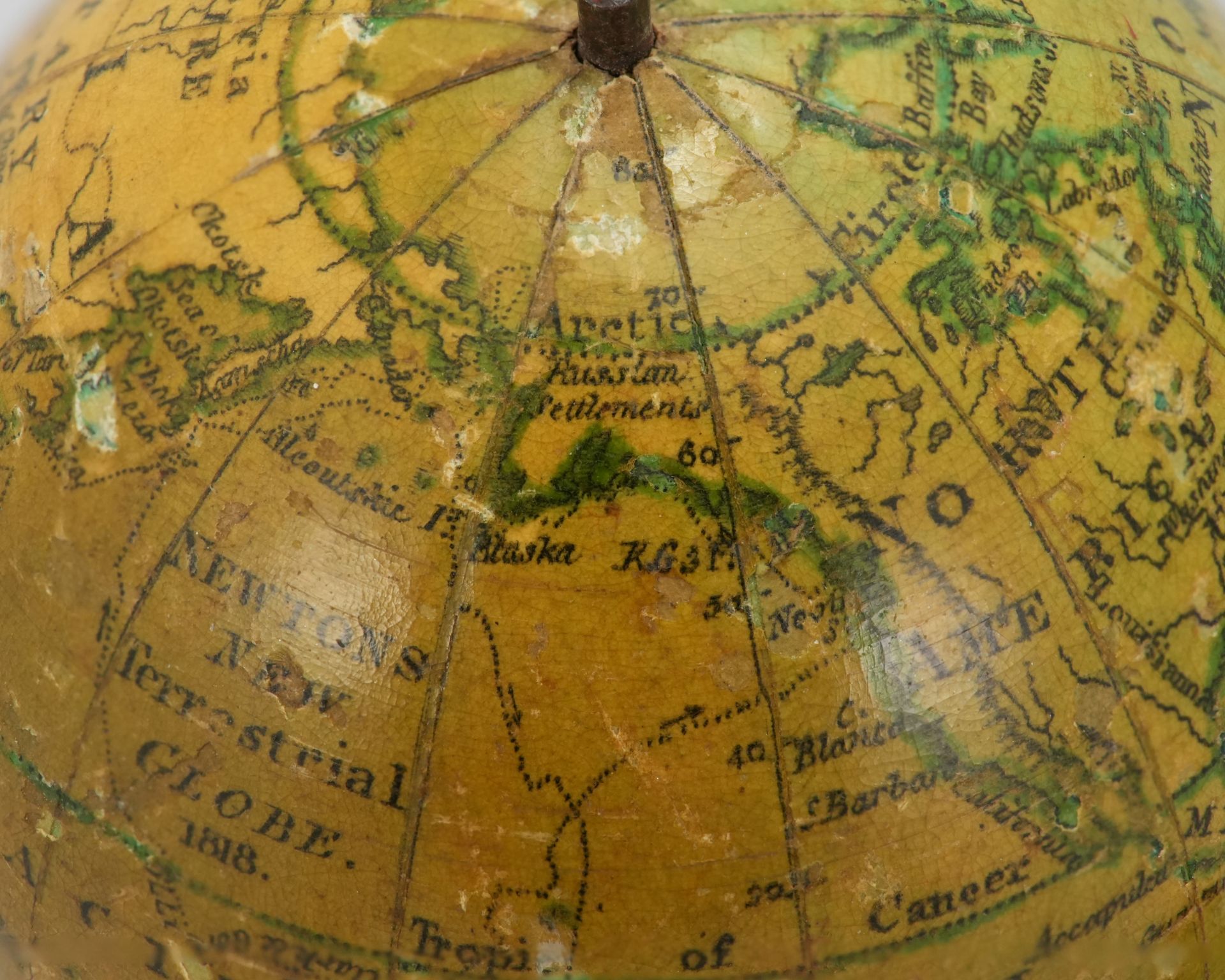 19th Century Miniature 2" Pocket Globe - Newton's New Terrestrial Globe 1818 - Bild 9 aus 17