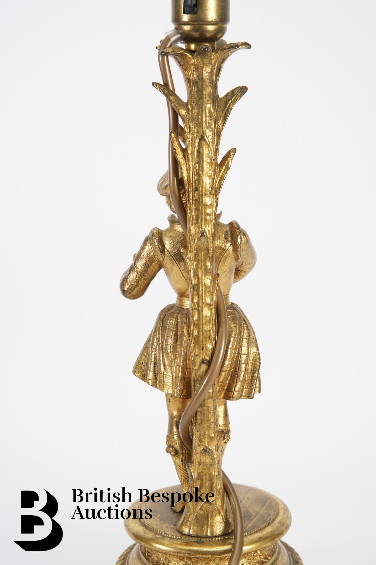 19th Century Gilt Metal Lamp Stand - Image 5 of 5