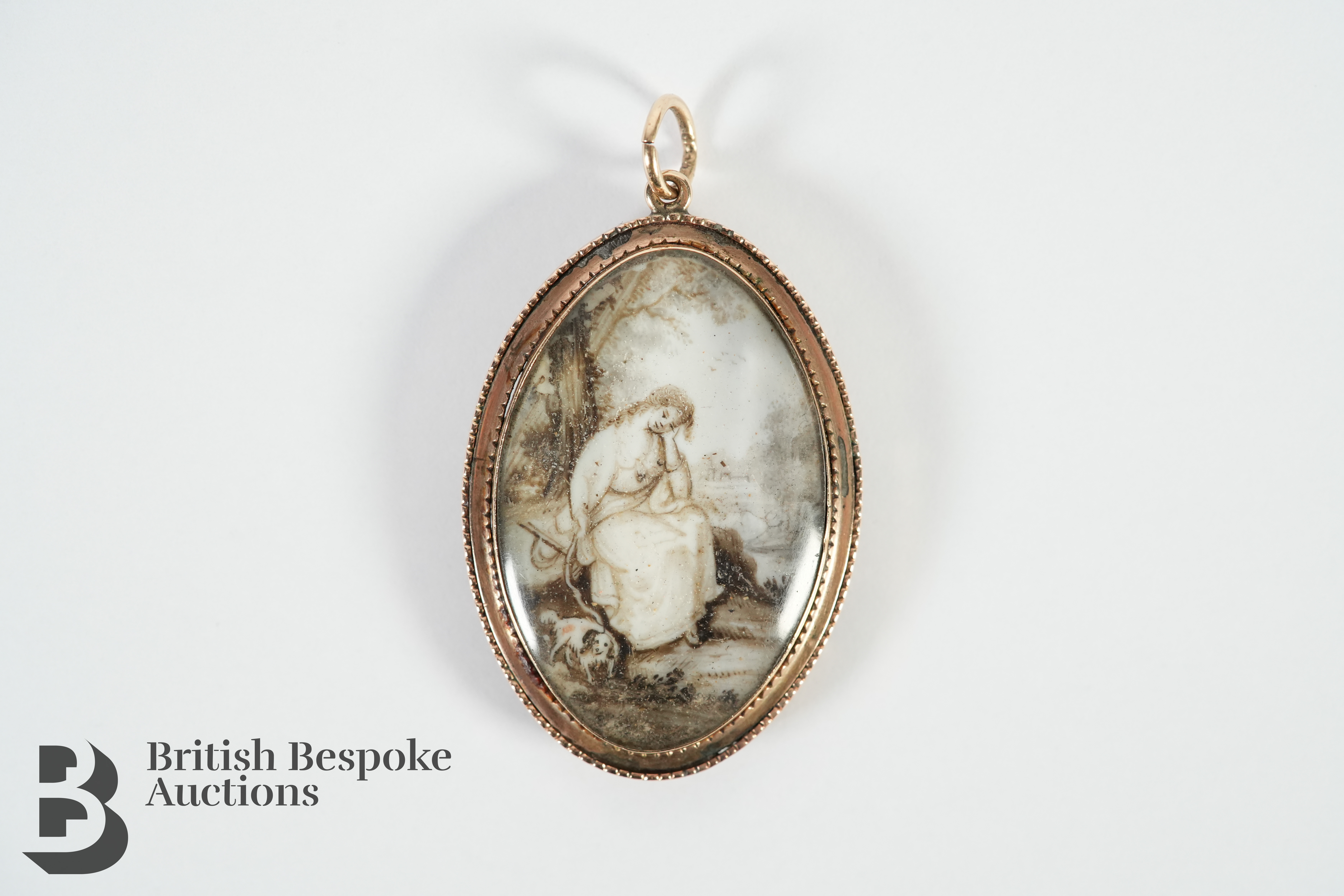 14ct Gold Georgian Mourning Pendant