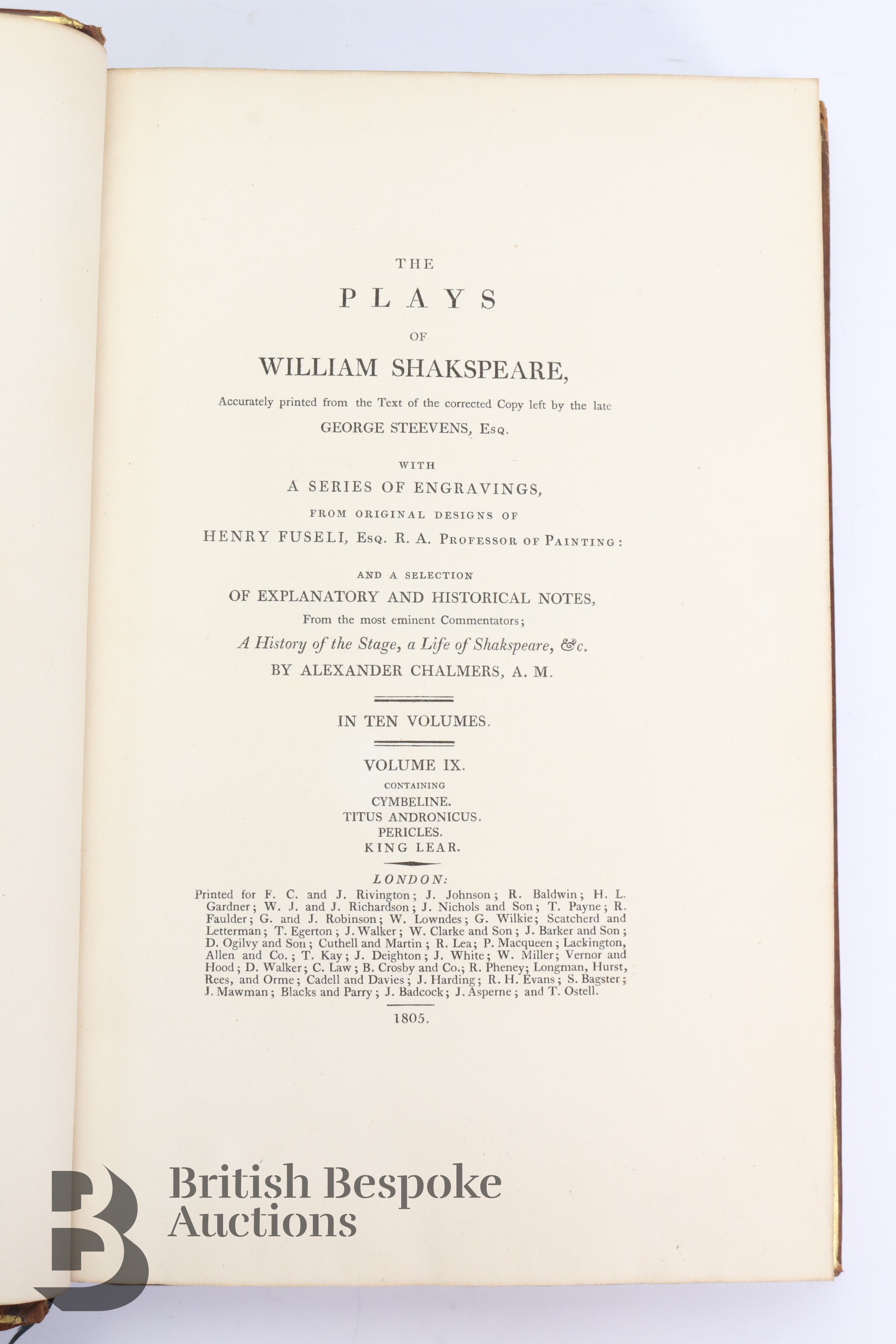 Seven Volumes of Shakespeare and British Drama Fine Bindings - Image 40 of 52