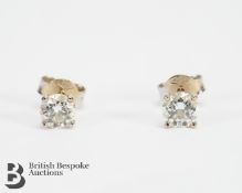 Pair of 18ct White Gold Diamond Stud Earrings