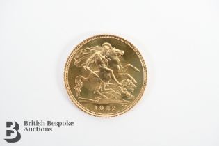 Elizabeth II 1982 Gold Half Sovereign