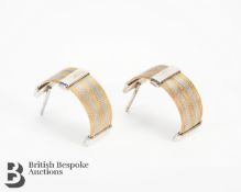 14ct White and Yellow Gold Hoop Earrings