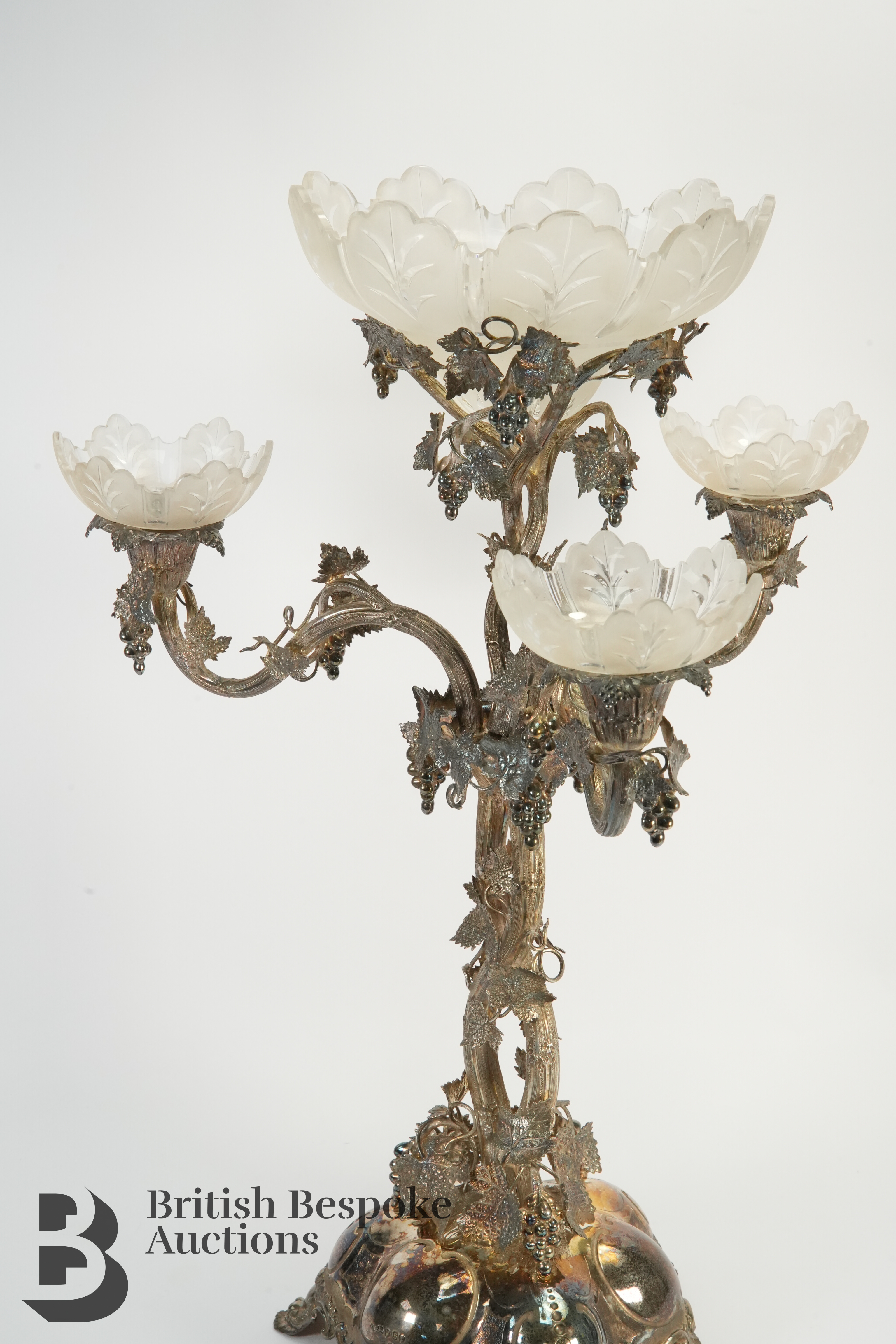 Victorian Silver Candelabra Epergne Centerpiece - Image 13 of 16