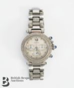 Cartier Pasha Chronograph Diamond Bezel Wrist Watch