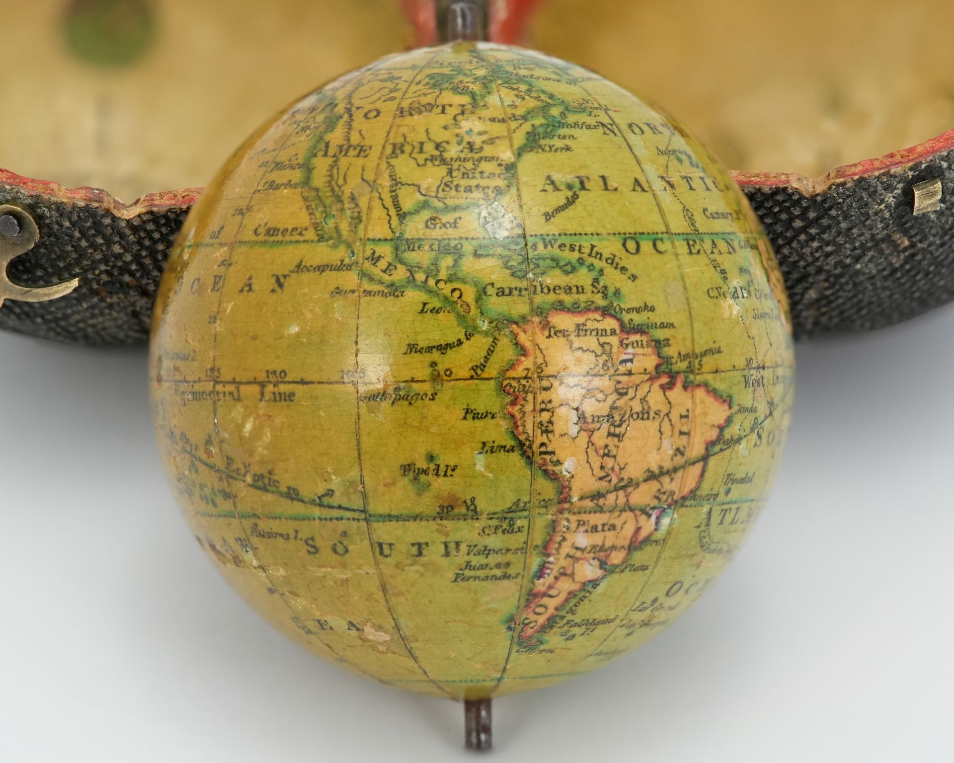 19th Century Miniature 2" Pocket Globe - Newton's New Terrestrial Globe 1818 - Bild 5 aus 17