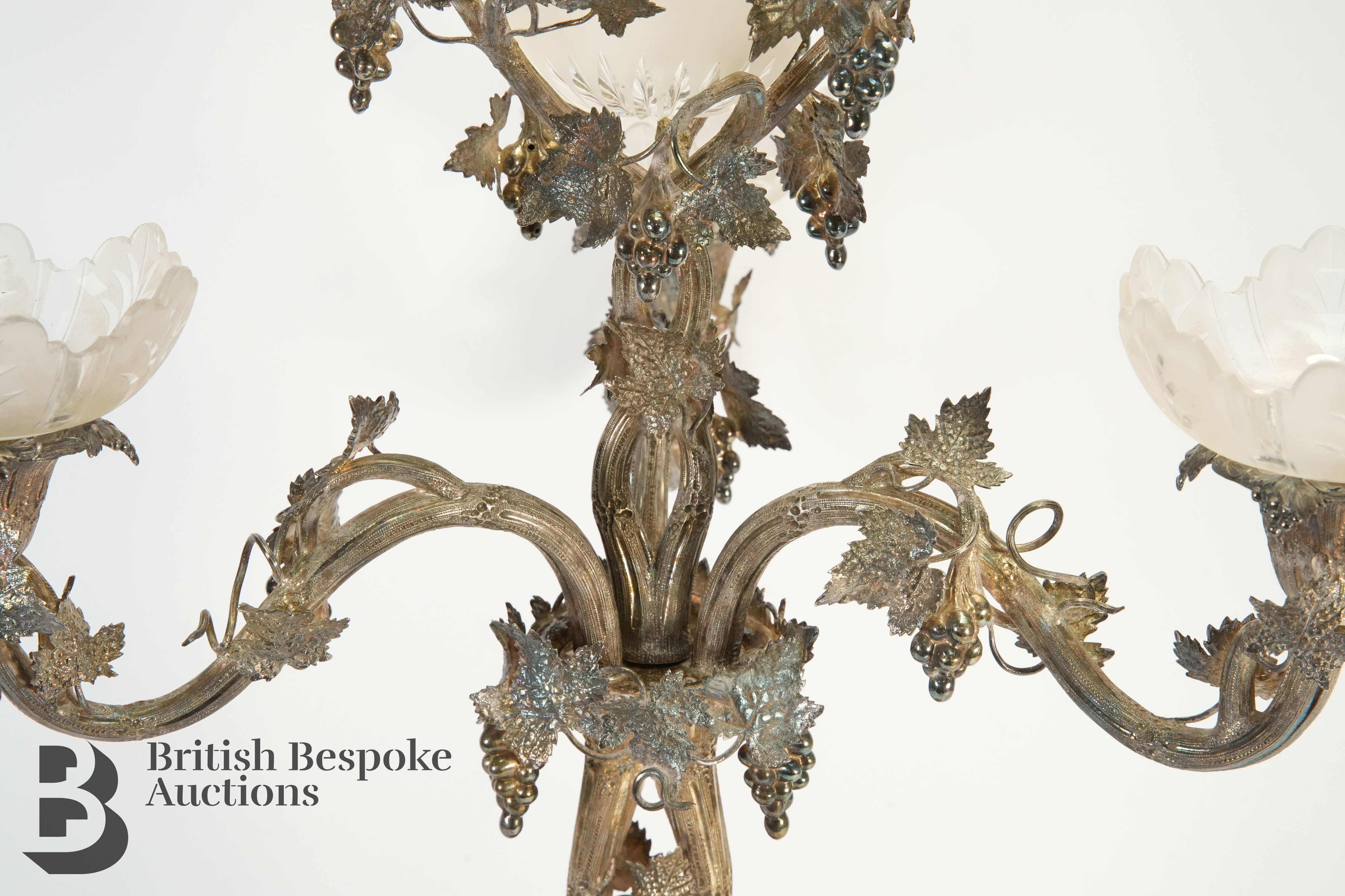 Victorian Silver Candelabra Epergne Centerpiece - Image 11 of 16