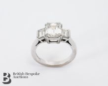 Art Deco Style 1.97ct VS Emerald Cut Diamond Ring