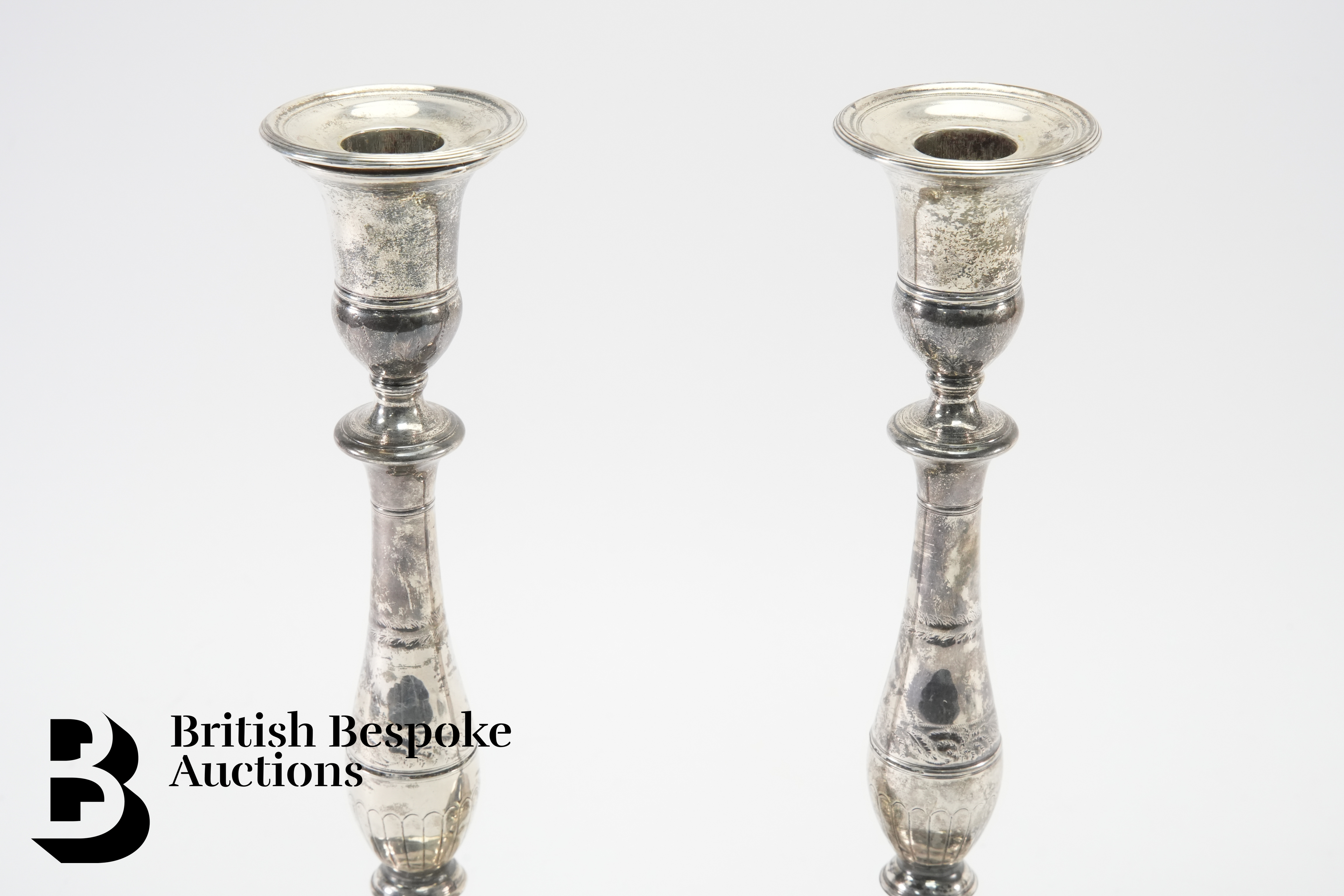 Pair of Silver Candlesticks - Image 2 of 3
