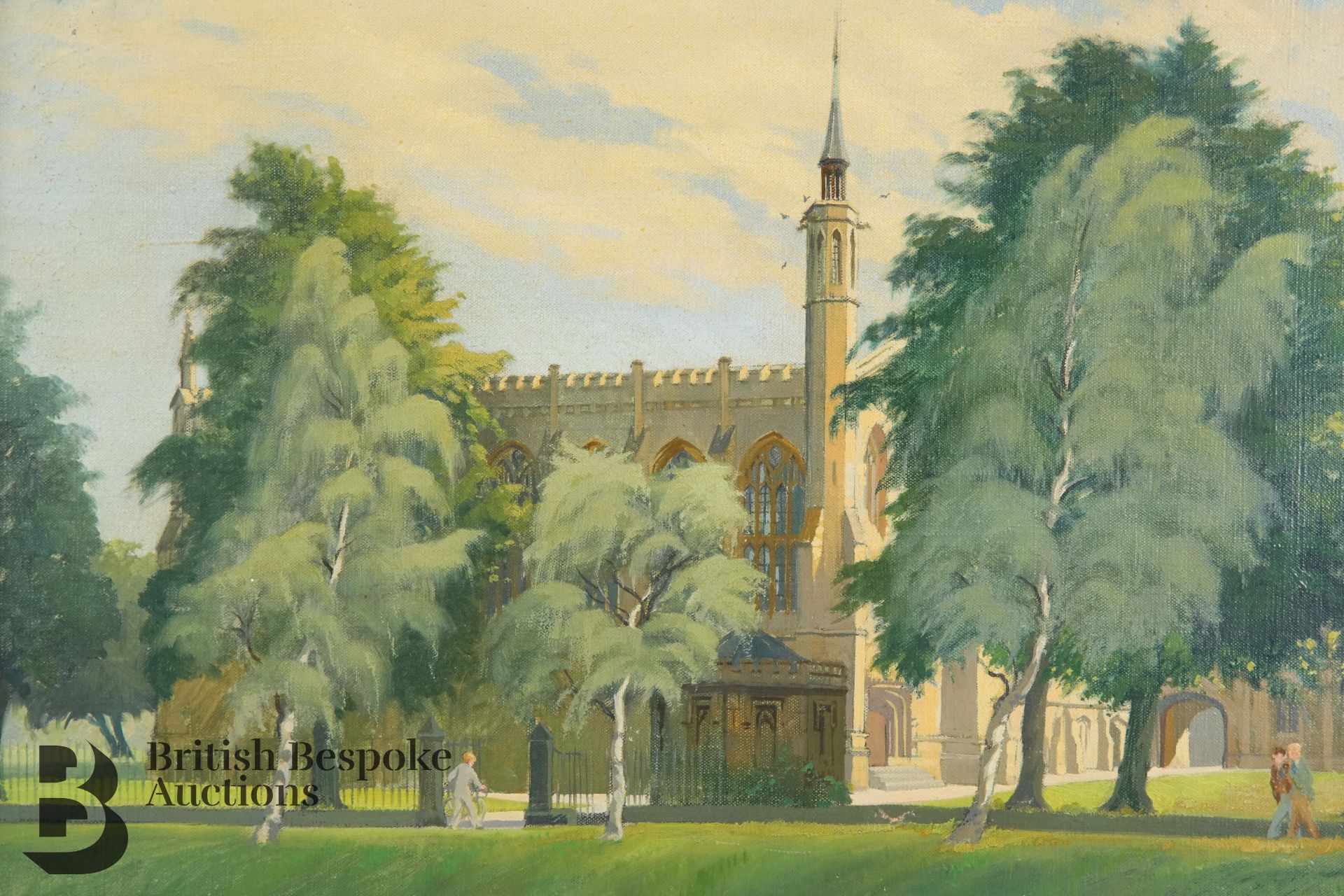 Cheltenham College Chapel Arthur Bell (1897-1995) Oil on Canvas - Image 2 of 3