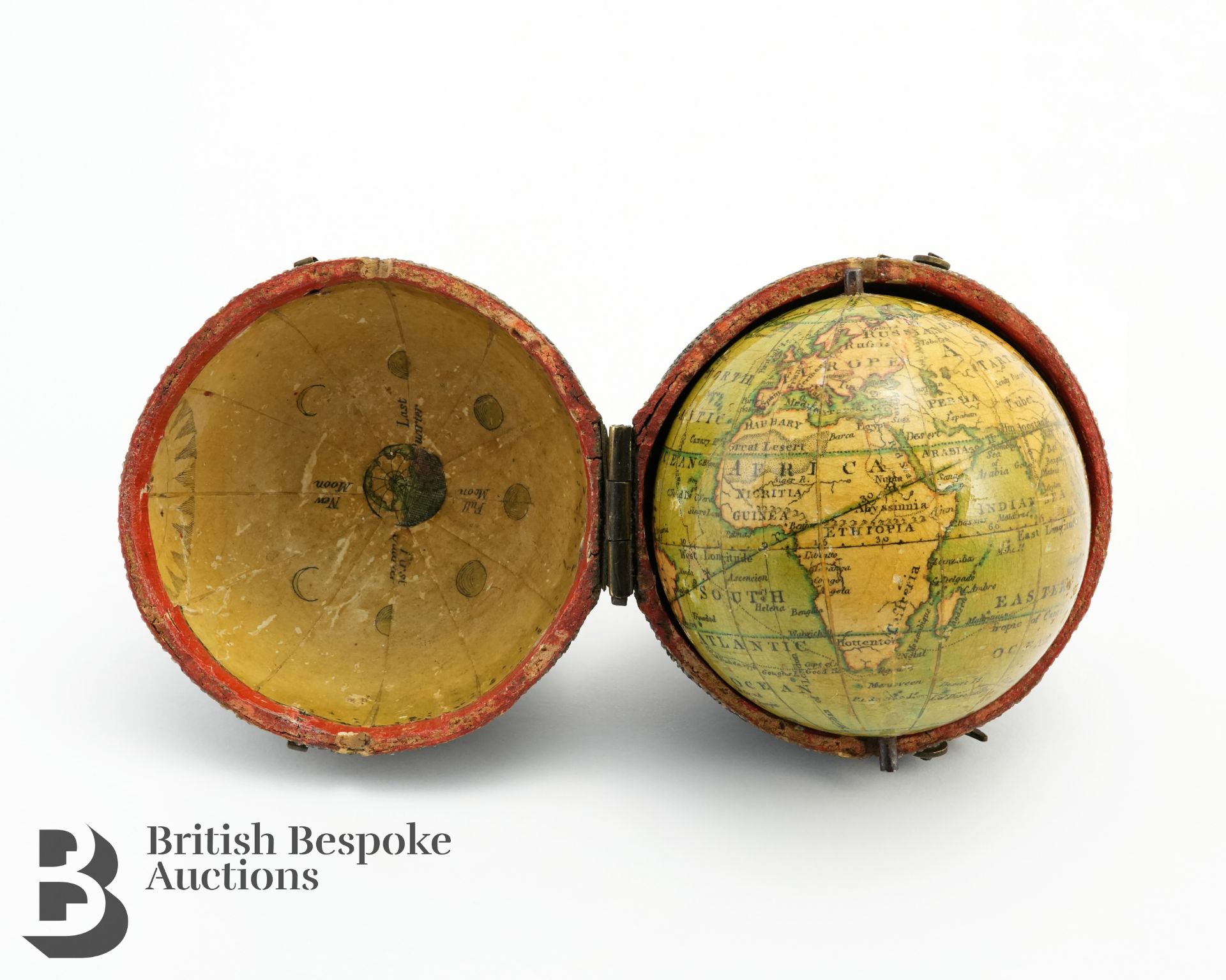 19th Century Miniature 2" Pocket Globe - Newton's New Terrestrial Globe 1818 - Bild 11 aus 17