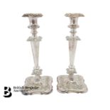 Pair of 19th Century Silver Plated Candlesticks