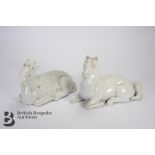 Two Chinese Blanc de Chine Figurines