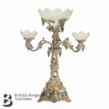 Victorian Silver Candelabra Epergne Centerpiece