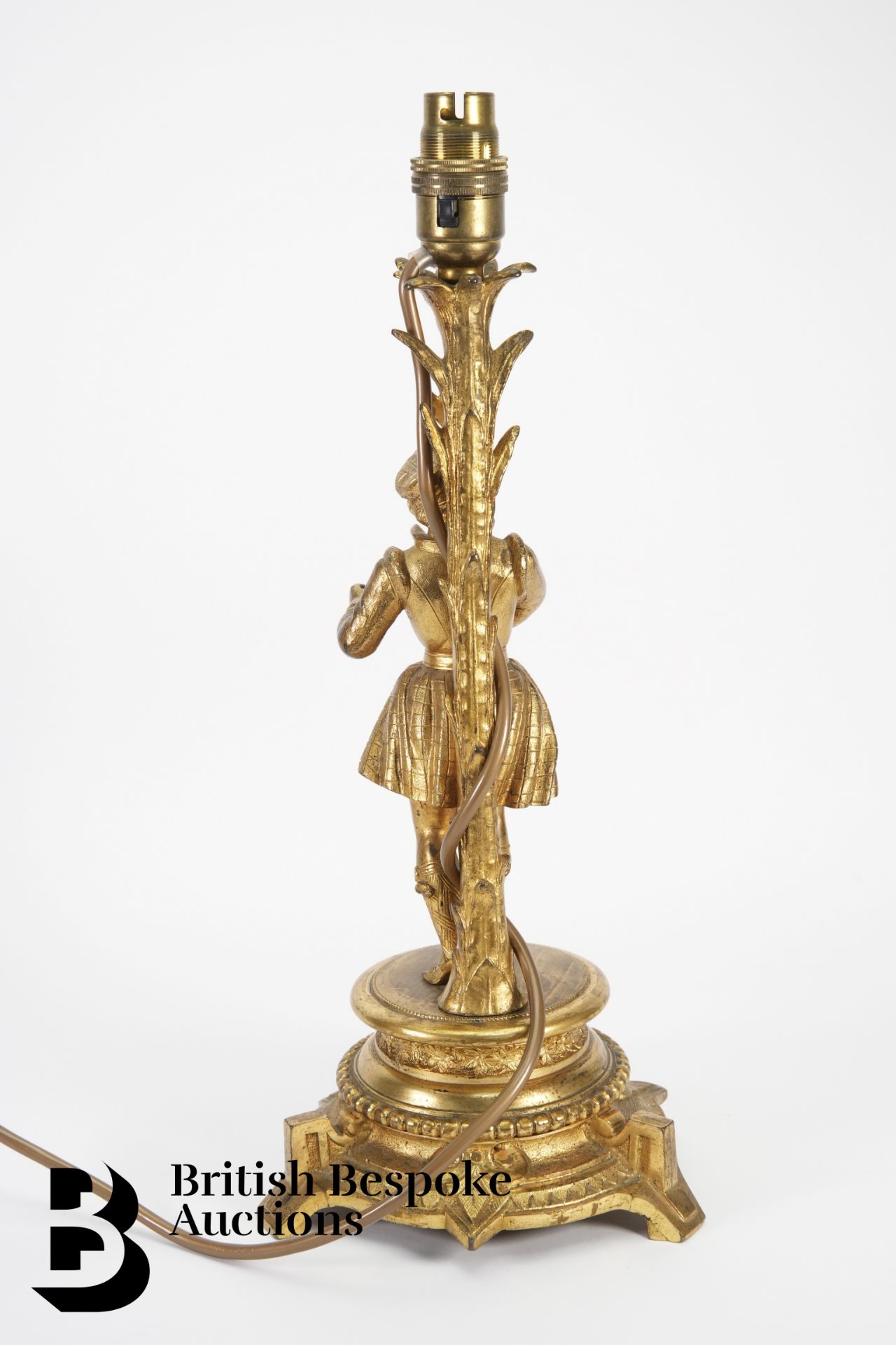 19th Century Gilt Metal Lamp Stand - Image 4 of 5