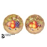 Royal Worcester Fallen Fruits Cabinet Plates