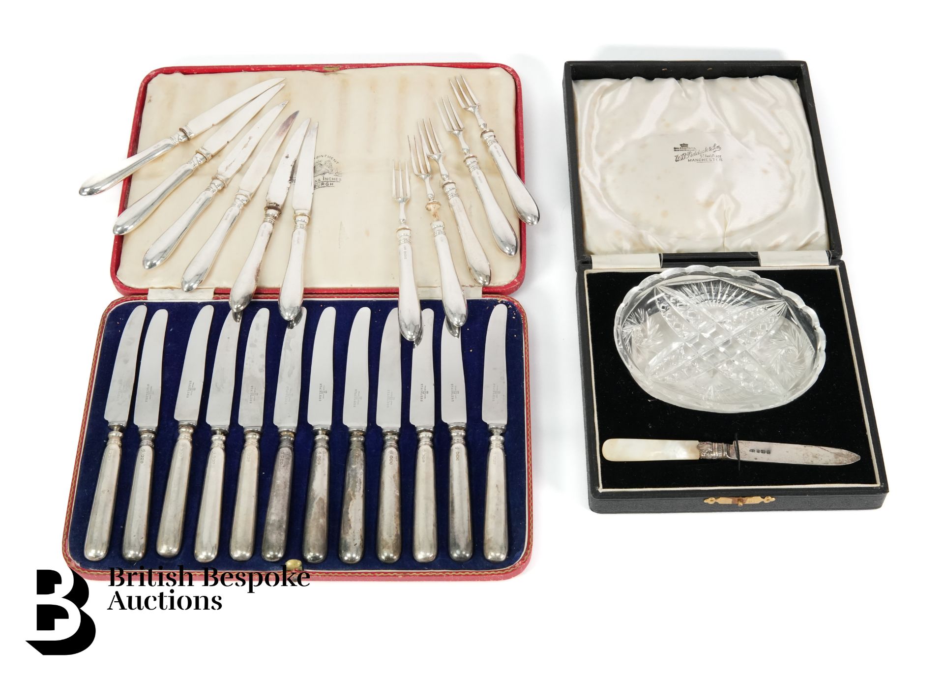 Silver Handled Fruit Knives and Forks