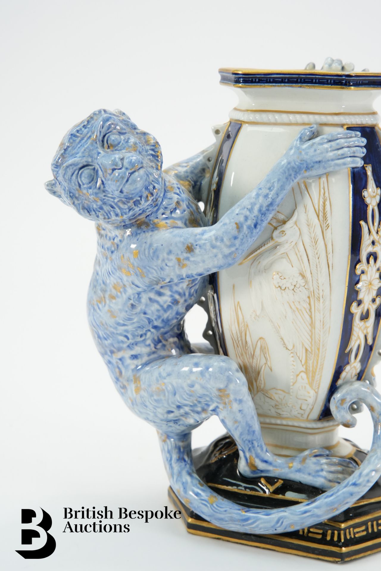 Royal Worcester Monkey Vase c1879 - Image 5 of 9