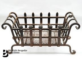 Large Cast Iron Fire Basket