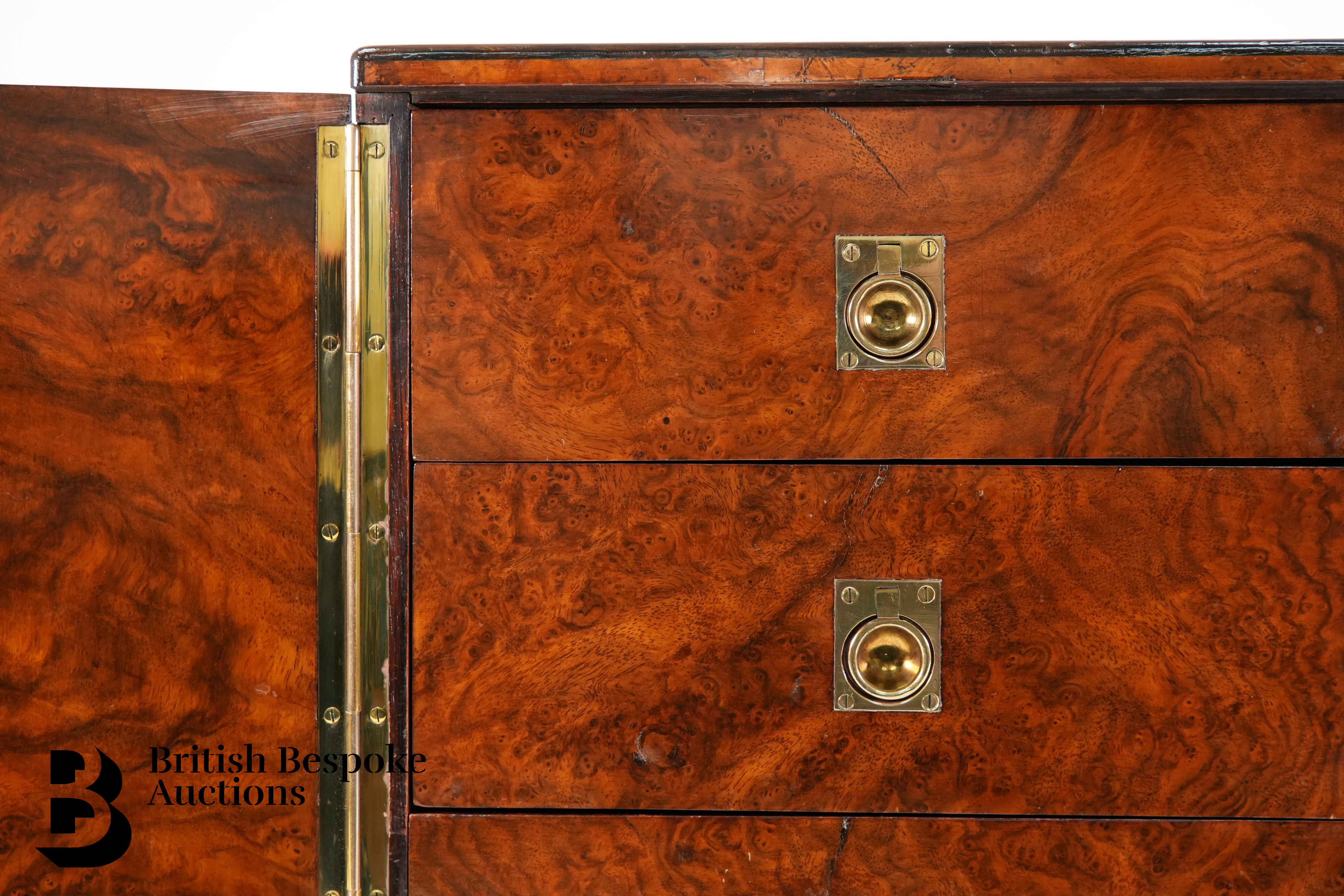 Victorian Burr Walnut Cigar Cabinet - Image 7 of 9