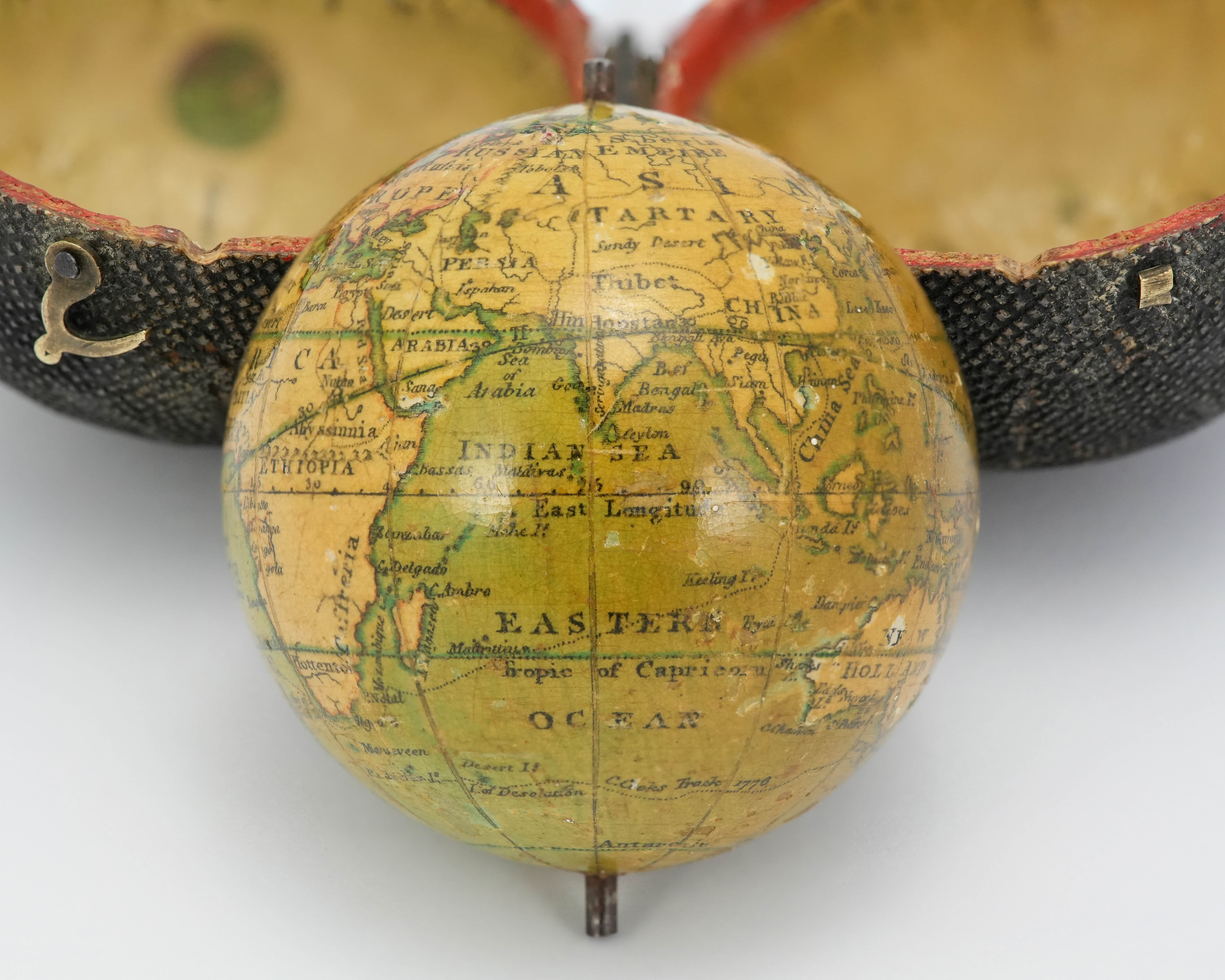 1818 Miniature 2" Pocket Globe - Newton's New Terrestrial Globe - Image 2 of 17