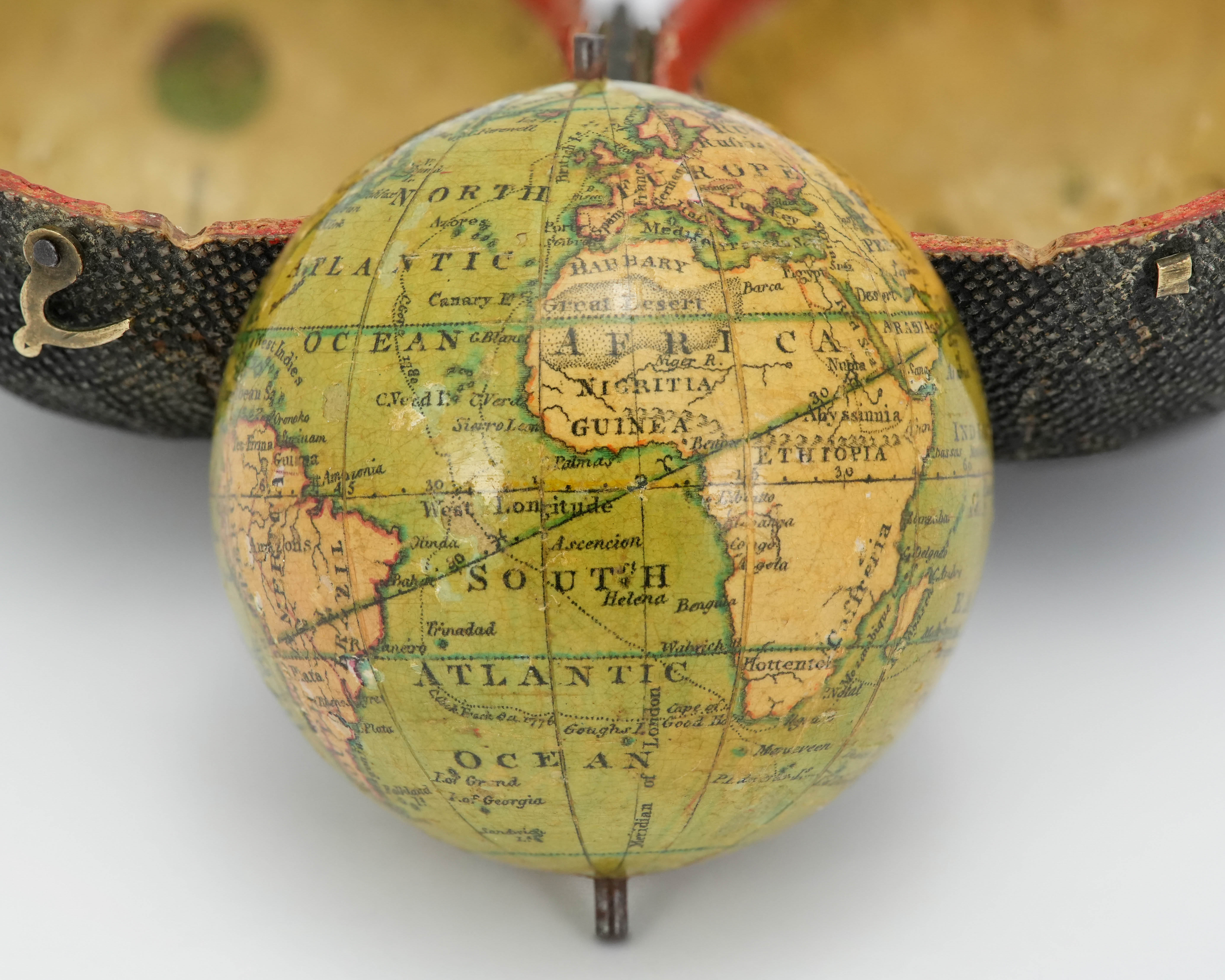 1818 Miniature 2" Pocket Globe - Newton's New Terrestrial Globe - Image 3 of 17