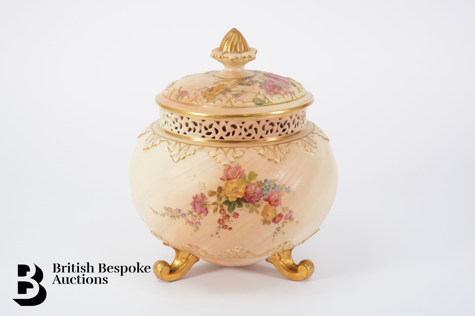 Royal Worcester Potpourri and Cover - Image 3 of 7