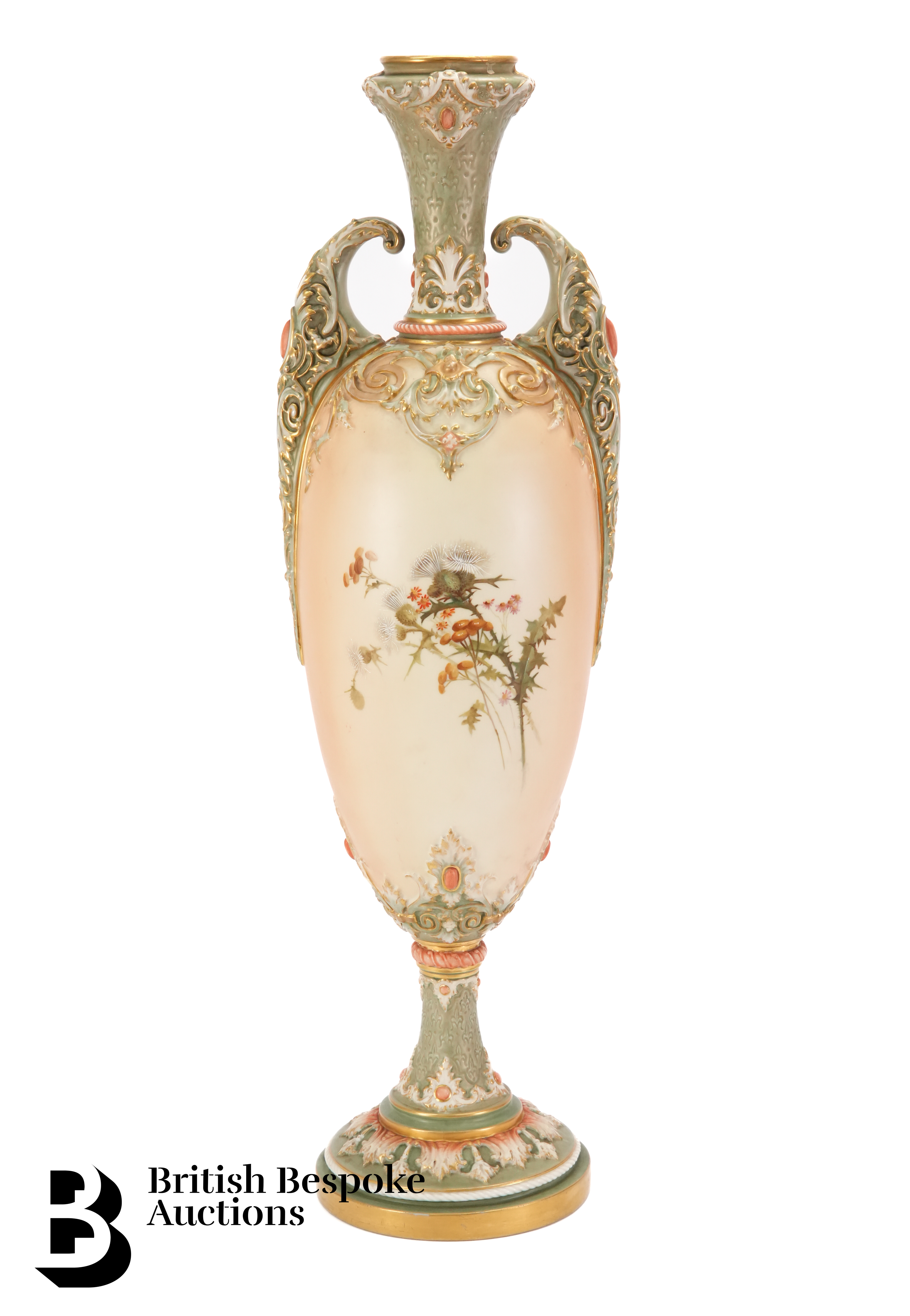 Substantial Royal Worcester Blush Ware Vase - Image 4 of 11