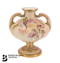 Royal Worcester Blush Ware Vase